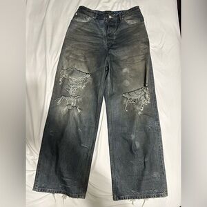 Balenciaga oil jeans
